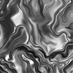 Obraz premium Topography-inspired black and white metallic gradient texture