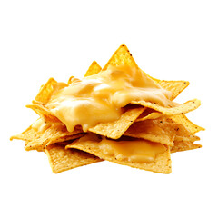Corn chips nachos with melted cheese