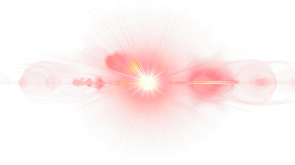 Fototapeta na wymiar bright red light burst effect isolated on white or transparent png