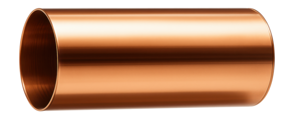Copper rigid duct with a seamless design for high-temperature applications.