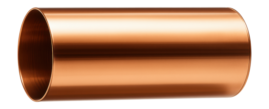 Copper rigid duct with a seamless design for high-temperature applications.