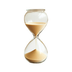 Hourglass Sand Time Passing Measurement, isolated on a transparent background