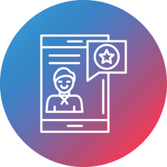 Favorite Line Gradient Circle Background Icon