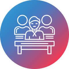 Group Line Gradient Circle Background Icon