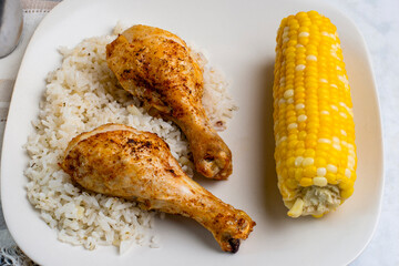 chicken drumsticks with rice