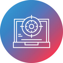 Target Line Gradient Circle Background Icon