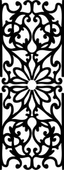 "Elegant Ornamental Floral Pattern Laser cut Vector"