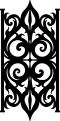 "Elegant Ornamental Floral Pattern Laser cut Vector"