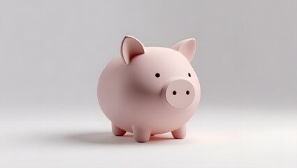 3D Pink Piggy Bank Icon