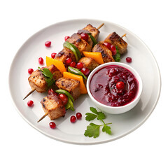 grilled meat with vegetables