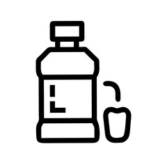 Mouthwash Icon – Oral Care and Hygiene Illustration for Dental Health, Fresh Breath, and Personal Care