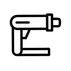 Nail Gun Icon – Construction and Carpentry Illustration for Tools, Woodworking, and DIY Projects