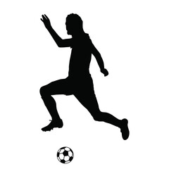Soccer player silhouette