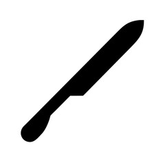 Scalpel Icon with Clean Sharp Edge – Surgical and Medical Tool Illustration for Healthcare, Precision, and Surgery