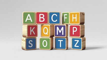 A Collection of ABC Blocks for a Child's Playroom or School