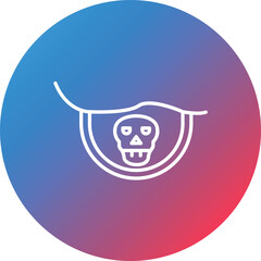 Eye Patch Line Gradient Circle Background Icon