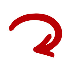 Bold Red Return Arrow Website Navigation Flat Icon Transparent PNG