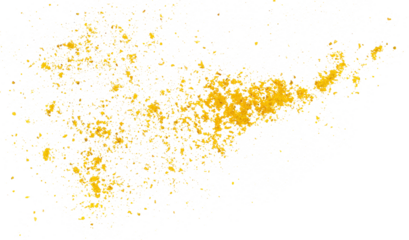 Curry ground pile flying isolated on white background, clipping path