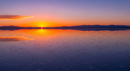 Obraz premium sunset on the lake
