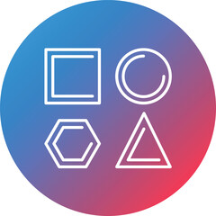 Geometric Shapes Line Gradient Circle Background Icon