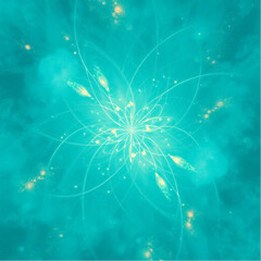 Obraz premium Abstract aqua cosmic energy texture