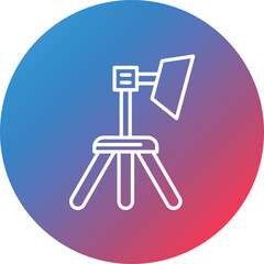 Softbox Line Gradient Circle Background Icon