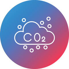 Co2 Line Gradient Circle Background Icon