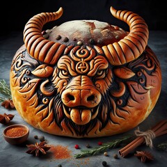 A minotaur’s bread loaf, infused with spices from a mythical labyrinth