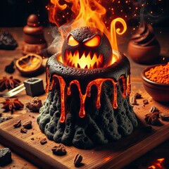 A molten lava cake infused with the spirit of a fire elemental