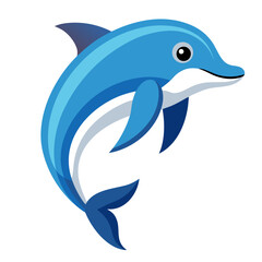 dolphin vector isolated on white background