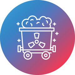 Uranium Line Gradient Circle Background Icon