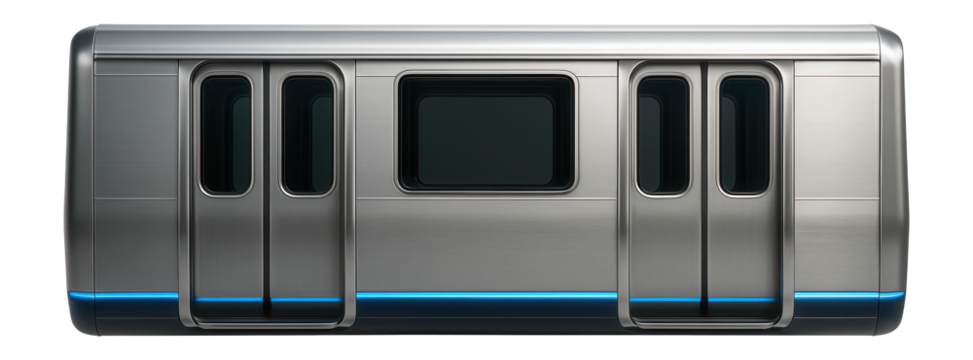 Metro car with reinforced window frames and anti-slip entry mats