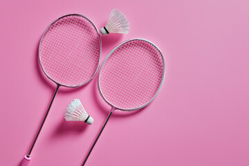 badminton racket and ball