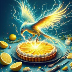 A thunderbird’s zesty lemon tart, electrified with citrus sparks