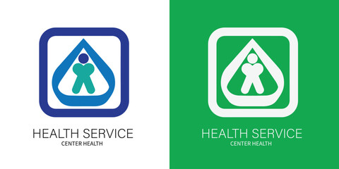 Pediatric hospital logo with child icon and medical cross. Suitable for children’s hospitals, pediatric clinics, and healthcare services.
