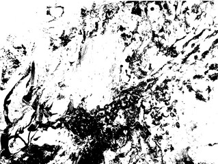 grunge black and white ink splatter on a white background