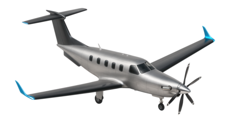 Turboprop with high aspect ratio wings and winglets for aerodynamic efficiency