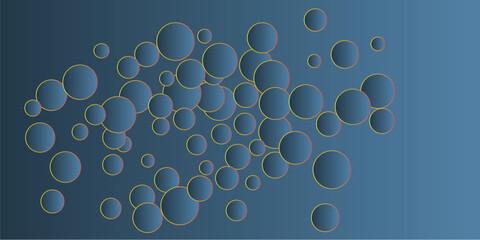 Abstract design of floating bubbles with gradient effect on a blue background creative vector illustration perfect for digital designs and graphic elements.