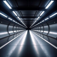 Obraz premium Futuristic tunnel corridor
