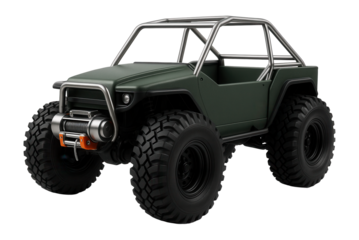 Mountain rescue all-terrain vehicle with rugged tires and winch system