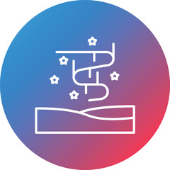 Aurora Borealis Line Gradient Circle Background Icon