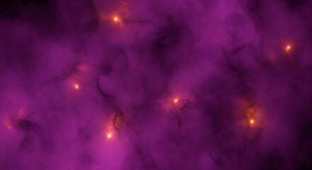 Fototapeta premium abstract dark purple mist background with glowing orange highlights, soft smoke texture, eerie and mysterious halloween atmosphere