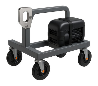 Service maintenance carriage with crane attachment point and built-in compressor unit