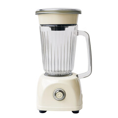 Retro Cream Blender Kitchen Appliance Glass Jar Smoothies, isolated on a transparent background