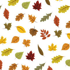 Leaves Seamless Pattern Illustration Vector
