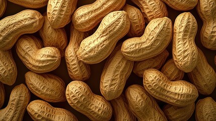 Roasted peanuts, close-up, food texture, background, snack
