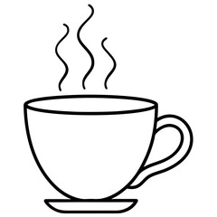 Minimalist Line Art Coffee Cup Vector Illustration
 Minimalist Coffee Cup Vector, Coffee Cup Line Drawing, Elegant Coffee Cup Outline