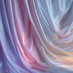 Obraz premium Pastel Satin Drapes with Gentle Light Reflections