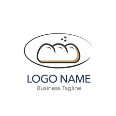 Logo Bread Bakery Food Business Design Template