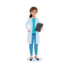 Full Body Portrait Of A Confident Female Scientist
